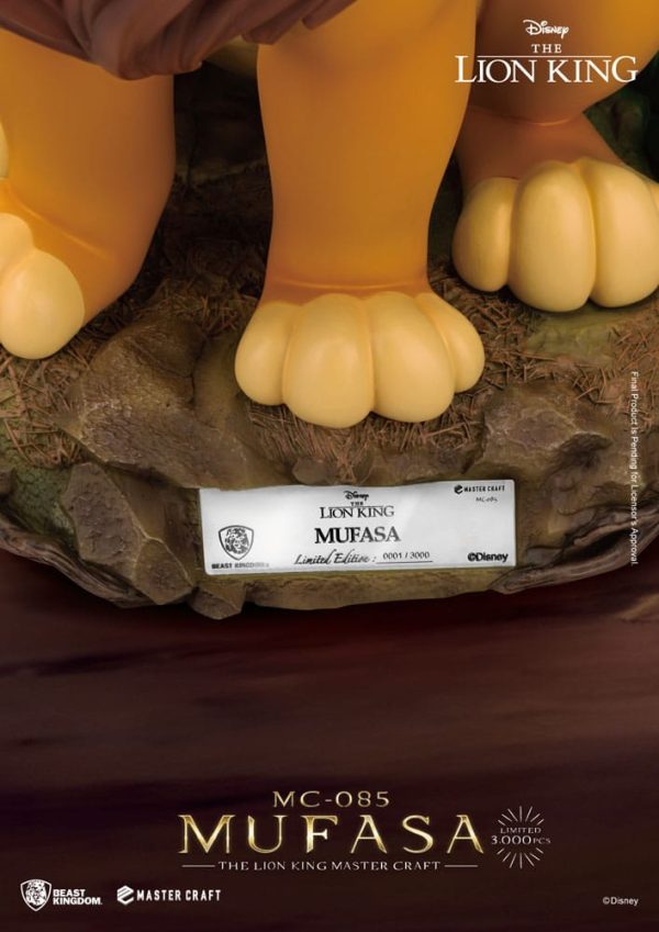 Estatua de Mufasa de El Rey León de Disney - Master Craft de 36 cm, ¡ideal para fans de la película! - Imagen 3