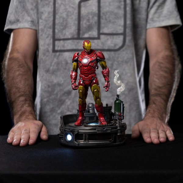 Marvel Estatua 1/10 Deluxe Art Scale Iron Man Unleashed 23 cm - Imagen 5