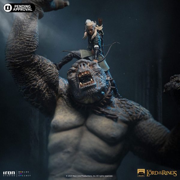 Estatua Deluxe 1/10 de Cave Troll y Legolas de El Señor de los Anillos: Escala de Arte - Imagen 6