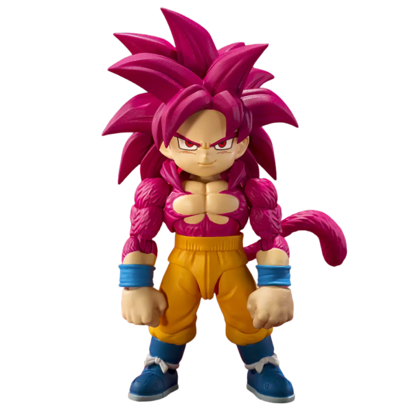 Figura de Son Goku Super Saiyan 4 en tamaño mini de la colección SH Figuarts de Dragon Ball Daima