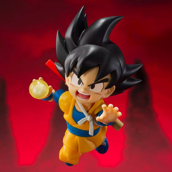 Figura de Son Goku Super Saiyan 4 en tamaño mini de la colección SH Figuarts de Dragon Ball Daima - Imagen 5