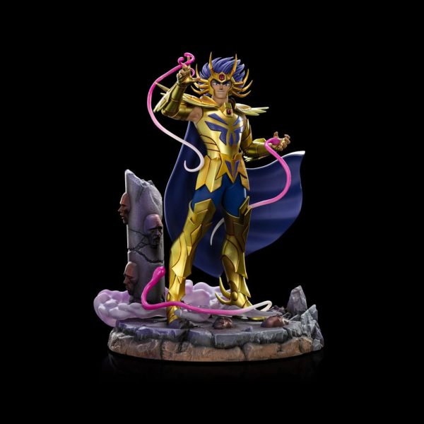 Figura de Saint Seiya Cancer Deathmask en escala 1/10 con una altura de 23 cm, ideal para coleccionistas. - Imagen 2