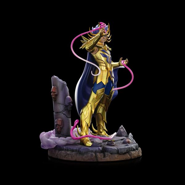 Figura de Saint Seiya Cancer Deathmask en escala 1/10 con una altura de 23 cm, ideal para coleccionistas. - Imagen 4