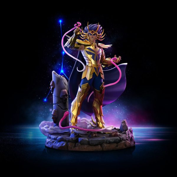Figura de Saint Seiya Cancer Deathmask en escala 1/10 con una altura de 23 cm, ideal para coleccionistas. - Imagen 6