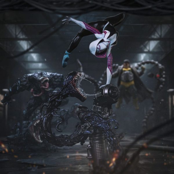 Estatua de Spider-Man vs Villanos 1/10 Art Scale Ghost Spider Diorama de 34 cm - Imagen 4