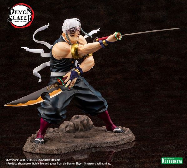 Figura de Tengen Uzui de Demon Slayer: Kimetsu no Yaiba en PVC ARTFXJ Escala 1/8 de 23 cm - Edición Regular - Imagen 2