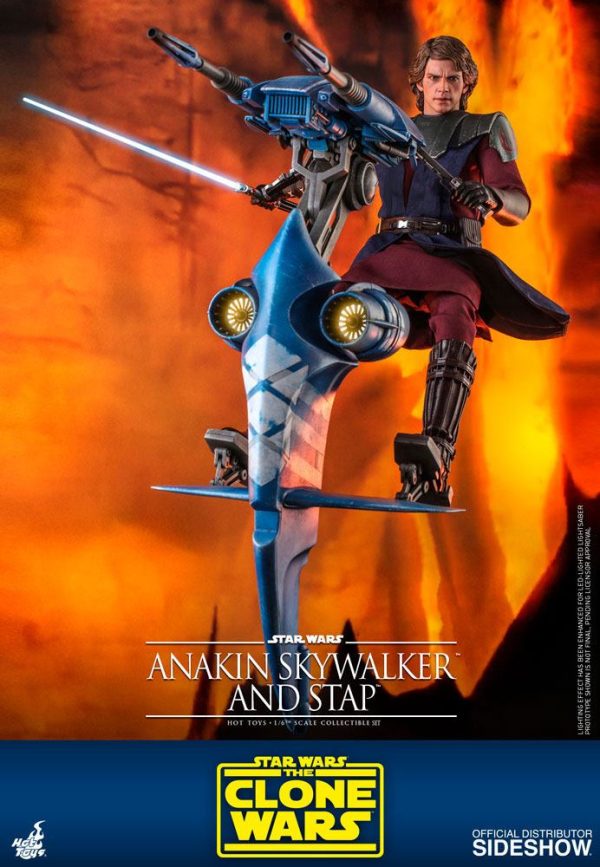 Figura Star Wars The Clone Wars 1/6 Anakin Skywalker & STAP 31 cm