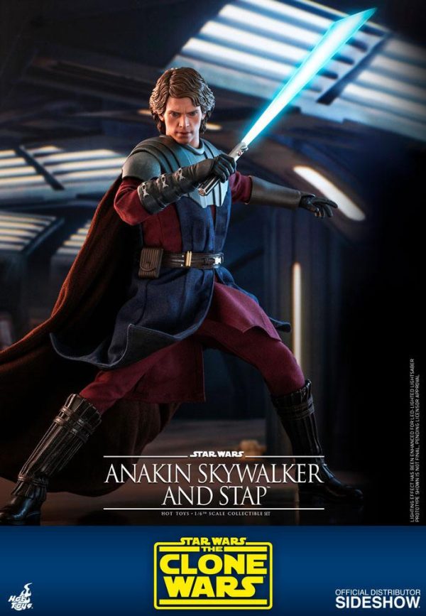 Figura Star Wars The Clone Wars 1/6 Anakin Skywalker & STAP 31 cm - Imagen 4