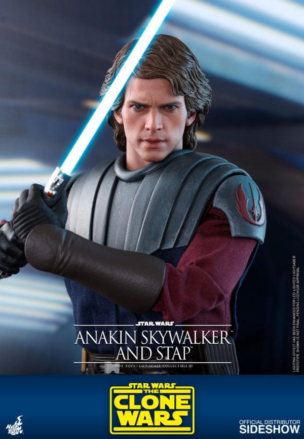Figura Star Wars The Clone Wars 1/6 Anakin Skywalker & STAP 31 cm - Imagen 5