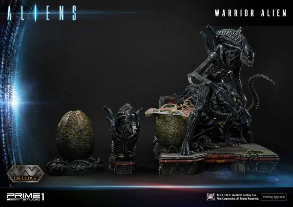 Estatua Warrior Alien Deluxe Bonus Version de la Serie Premium Masterline Aliens - 67 cm - Imagen 5