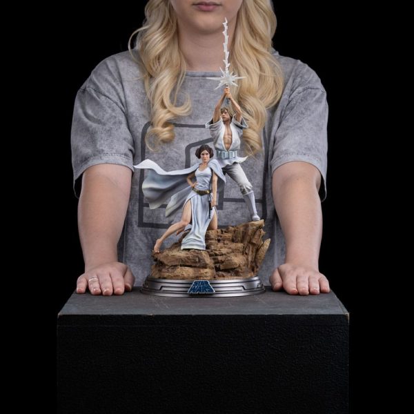 Star Wars Estatua 1/10 Deluxe Art Scale Luke and Leia 41 cm - Imagen 6