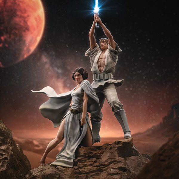 Star Wars Estatua 1/10 Deluxe Art Scale Luke and Leia 41 cm - Imagen 3