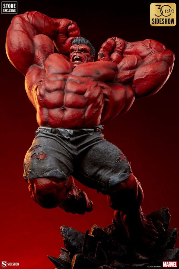 Figura Marvel Estatua Premium Format red Hulk - Imagen 3