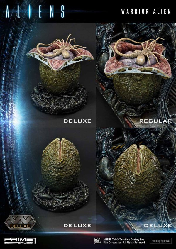 Estatua Warrior Alien Deluxe Bonus Version de la Serie Premium Masterline Aliens - 67 cm - Imagen 3