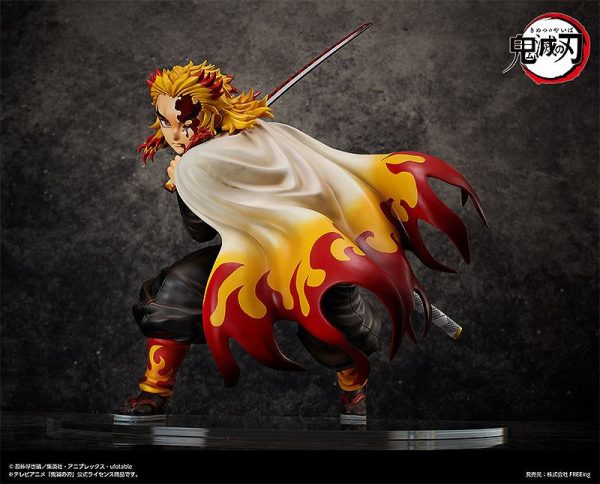 Estatua 1/4 de Kyojuro Rengoku de Demon Slayer: Kimetsu no Yaiba - Figura de colección de 42 cm