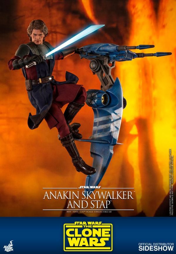 Figura Star Wars The Clone Wars 1/6 Anakin Skywalker & STAP 31 cm - Imagen 2