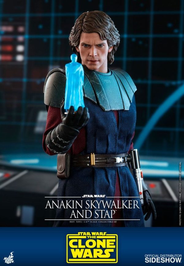 Figura Star Wars The Clone Wars 1/6 Anakin Skywalker & STAP 31 cm - Imagen 6