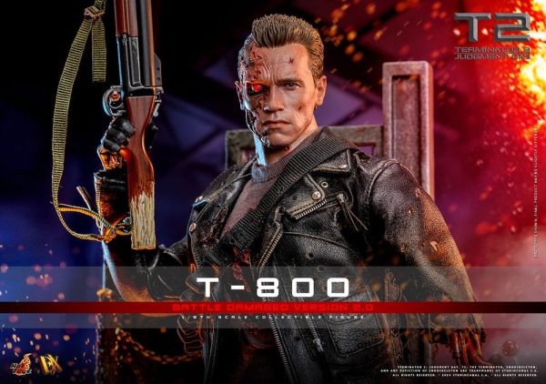 Terminator 2 Figura 1/6 Movie Masterpiece T-800 Battle Damaged Version 2.0 32 cm - Imagen 3