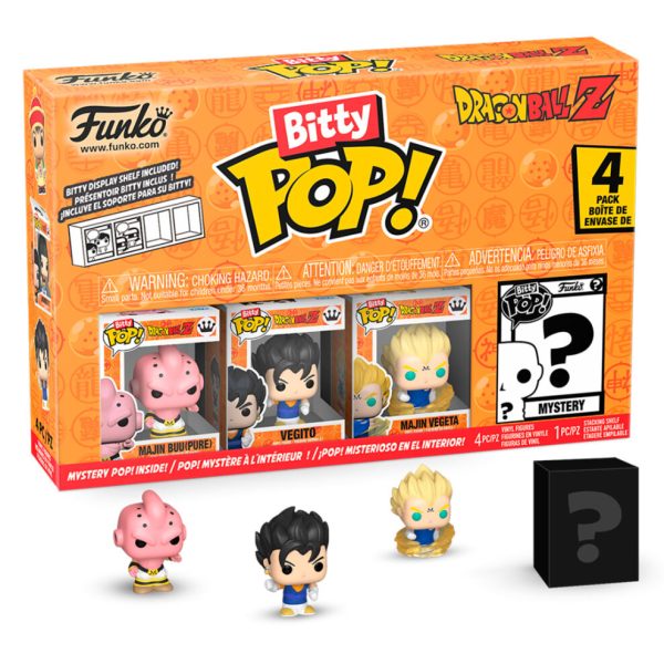Conjunto de 4 figuras Bitty POP de Kid Buu de Dragon Ball Z en blister