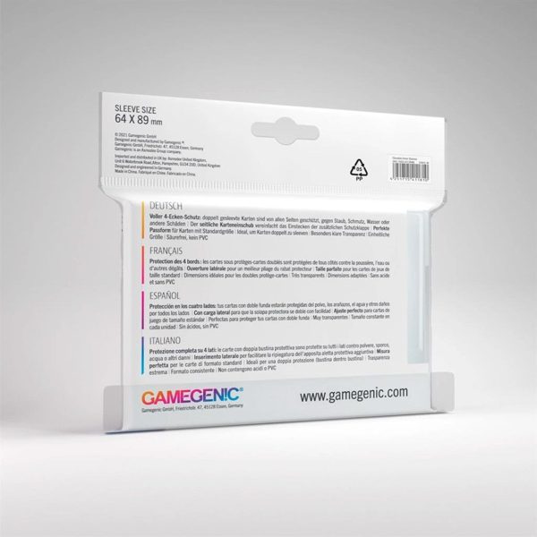 FUNDAS TRANSPARENTES DE CARTAS GAMEGENIC (100) - Imagen 3