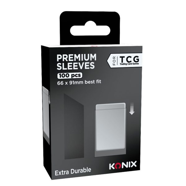 Pack de 100 fundas transparentes Premium 66x91 mm para cartas de TCG