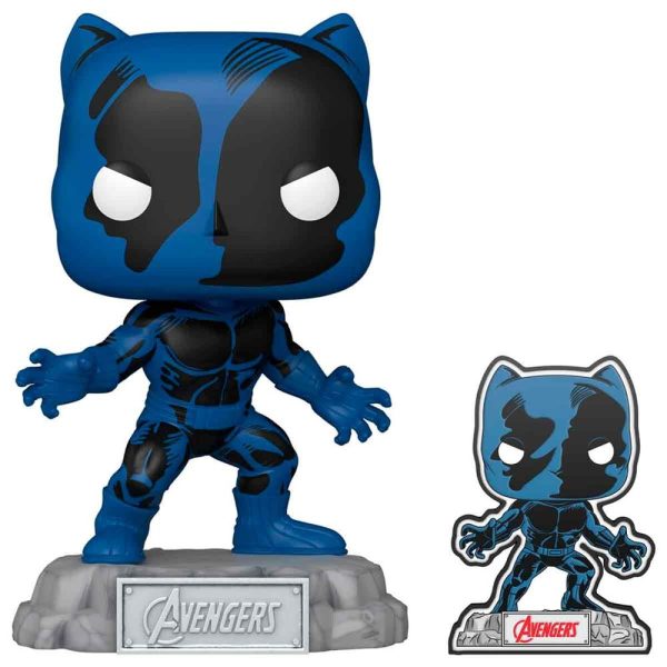 Figura pop Marvel Avengers 60th Anniversary Comic Black Panther With pin Exclusive - Imagen 2