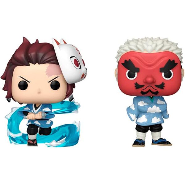Funko POP Kimetsu no Yaiba Tanjiro Kamado & Sakonji Urokodaki - Pack de 2 figuras en blister