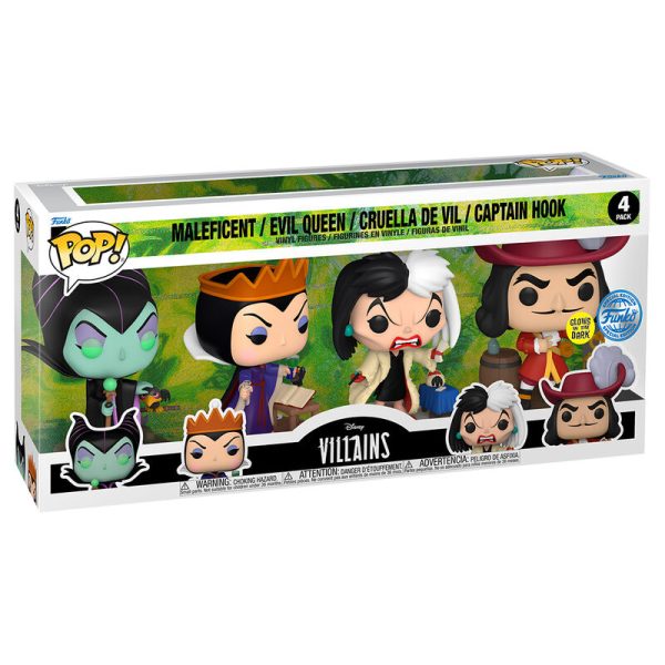 Figura Blister 4 figuras POP Disney Villanos
