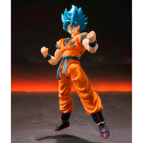 Sh Figuarts Goku Blue Super Saiyan god Dragon Ball 14cm Re-run - Imagen 2