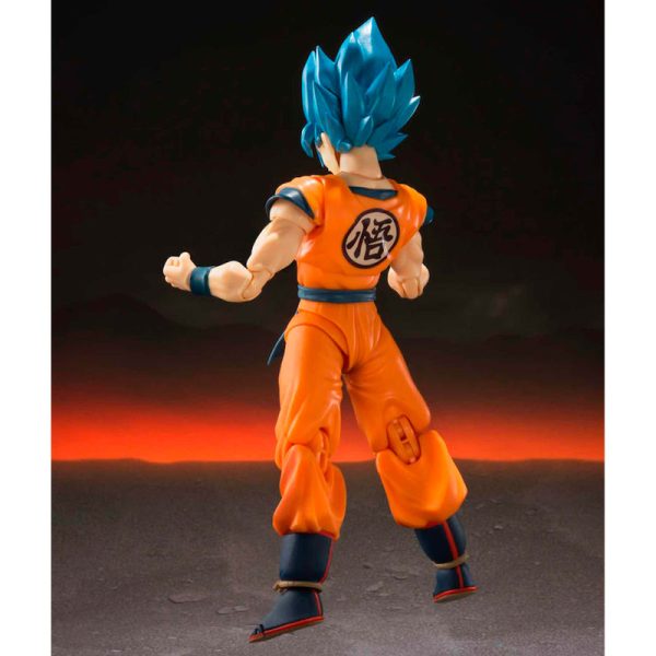 Sh Figuarts Goku Blue Super Saiyan god Dragon Ball 14cm Re-run - Imagen 3