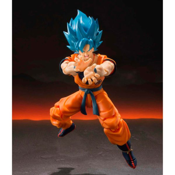 Sh Figuarts Goku Blue Super Saiyan god Dragon Ball 14cm Re-run - Imagen 4