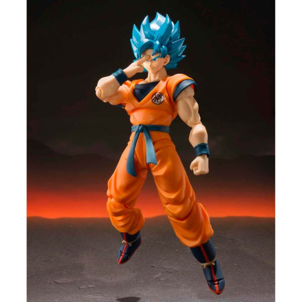 Sh Figuarts Goku Blue Super Saiyan god Dragon Ball 14cm Re-run - Imagen 5