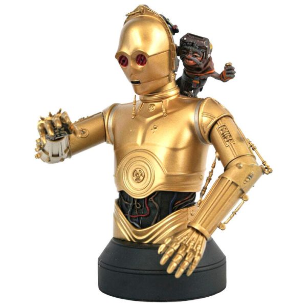 Figura de colección de C-3PO y Babu Frik de Star Wars Episodio IX - Altura 15cm