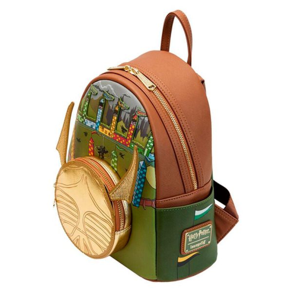 Mochila Snitch Dorada Harry Potter Loungefly 26cm - Imagen 2
