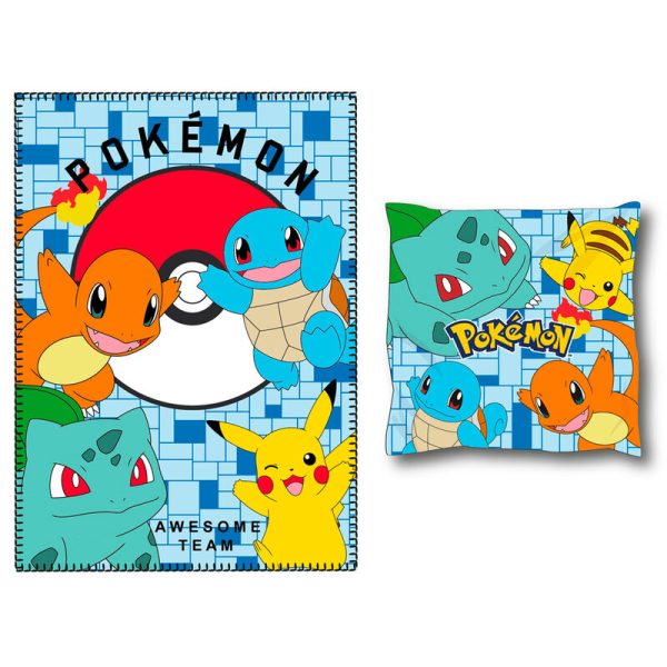 Set manta polar + cojin Pokemon - Imagen 2