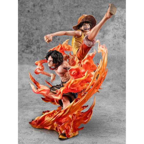Figura Monkey d Luffy y Portgas d ace P.o.p.-bond Between Brothers- One Piece 25cm - Imagen 2