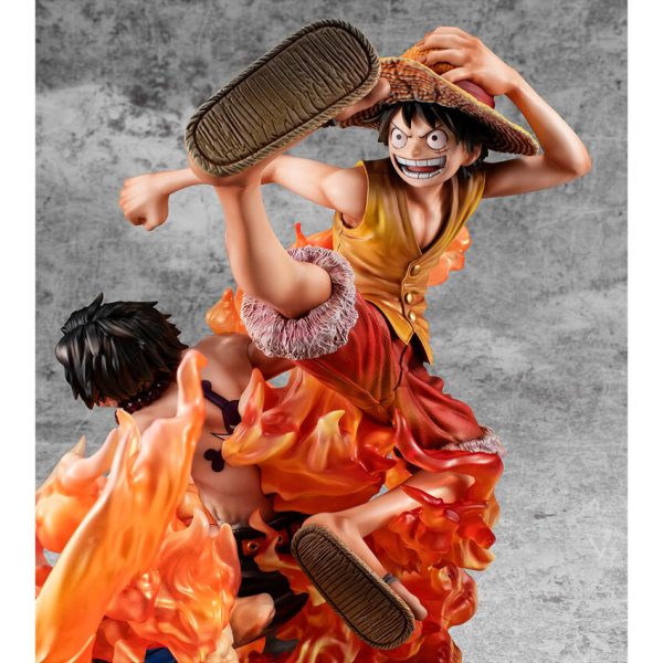 Figura Monkey d Luffy y Portgas d ace P.o.p.-bond Between Brothers- One Piece 25cm - Imagen 6