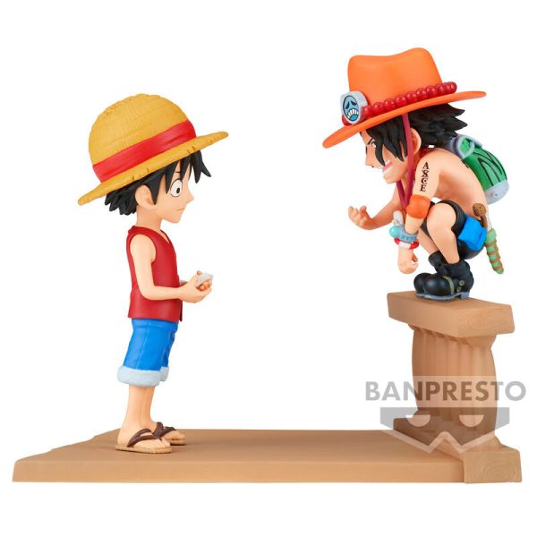 Figura Monkey d Luffy & Portgas d ace World Collectable log Stories One Piece - Imagen 2