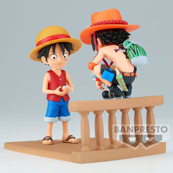 Figura Monkey d Luffy & Portgas d ace World Collectable log Stories One Piece - Imagen 3