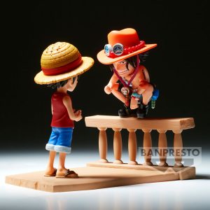 Figura Monkey d Luffy & Portgas d ace World Collectable log Stories One Piece