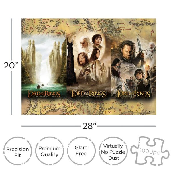 Puzzle Triptych del Señor de los Anillos con 1000 piezas: la aventura en un nuevo formato. - Imagen 2