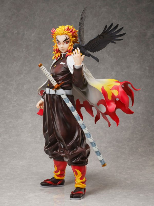 Estatua Kimetsu no Yaiba de Kyojuro Rengoku en escala 1/7 de Demon Slayer - Altura de 45 cm