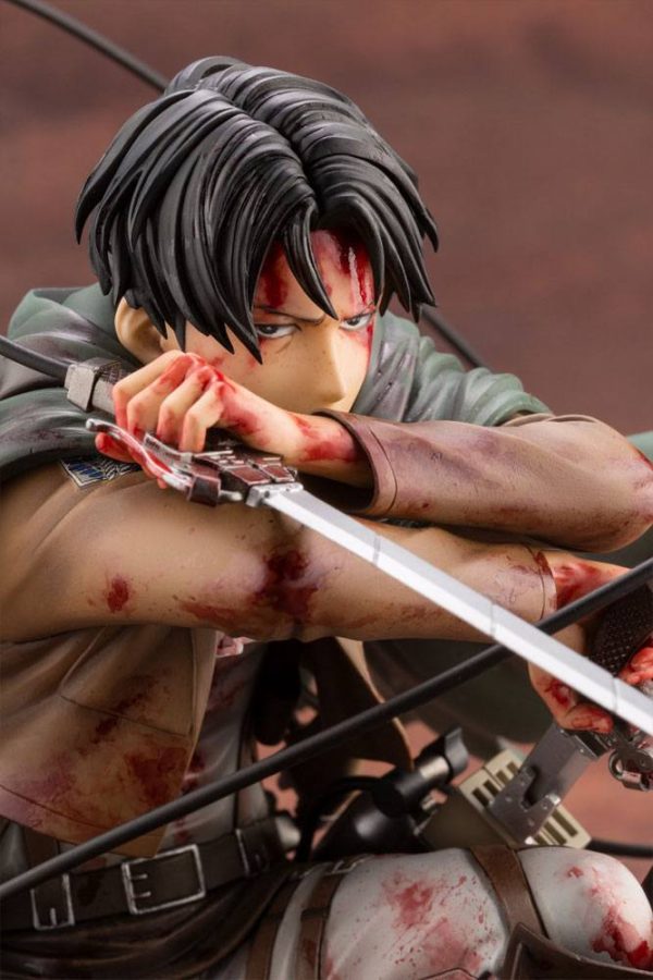 Figura Attack on Titan Estatua ARTFXJ PVC 1/7 Levi Fortitude Ver. - Imagen 8