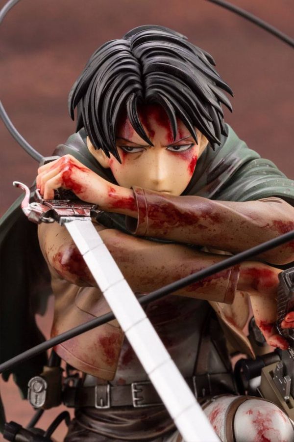Figura Attack on Titan Estatua ARTFXJ PVC 1/7 Levi Fortitude Ver. - Imagen 9
