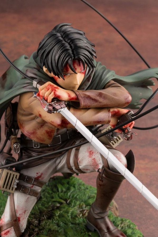 Figura Attack on Titan Estatua ARTFXJ PVC 1/7 Levi Fortitude Ver. - Imagen 10