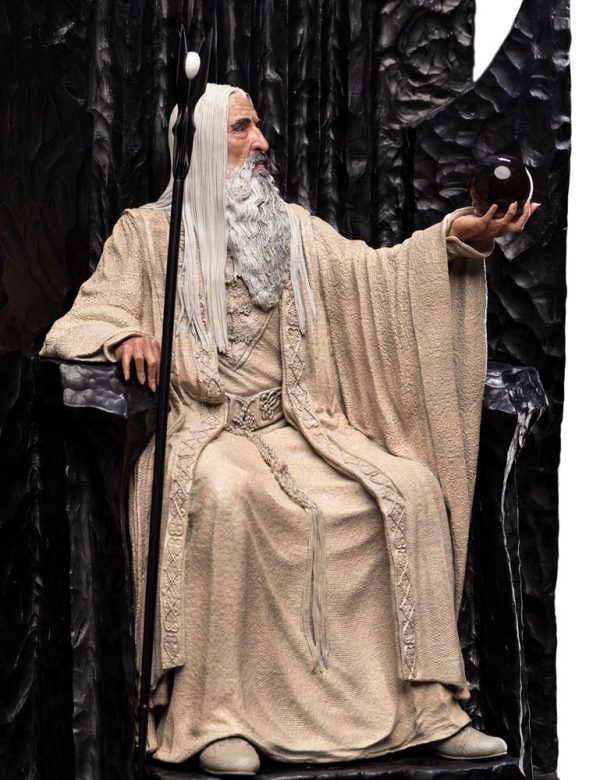 Estatua de Saruman el Blanco en Trono - El Señor de los Anillos - Tamaño 1/6 (110 cm) - Imagen 3