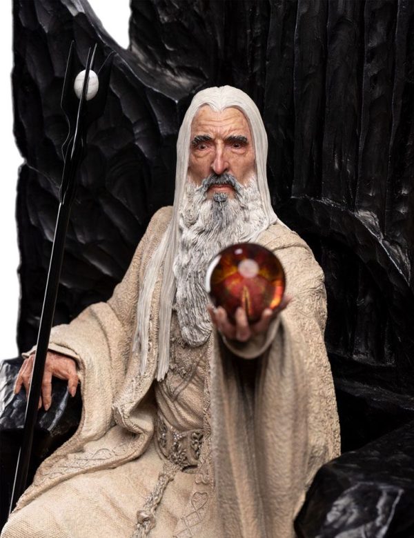 Estatua de Saruman el Blanco en Trono - El Señor de los Anillos - Tamaño 1/6 (110 cm) - Imagen 5