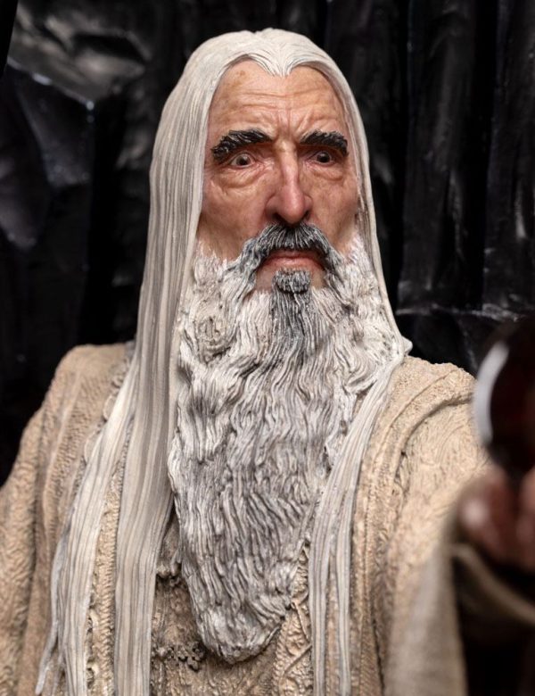 Estatua de Saruman el Blanco en Trono - El Señor de los Anillos - Tamaño 1/6 (110 cm) - Imagen 15