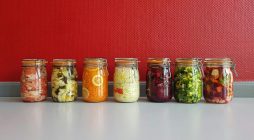 Variedad de alimentos fermentados tradicionales japoneses