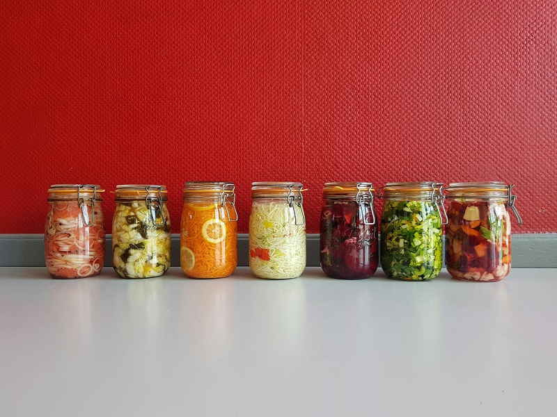 Variedad de alimentos fermentados tradicionales japoneses